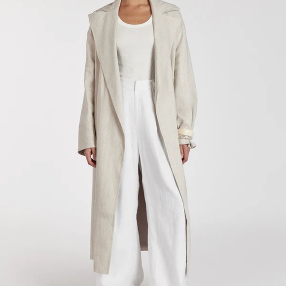 Dissh linen trench coat - Picture 1 of 3